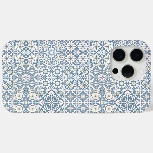 Mediterranean Tiles, Moroccan, Majolica, Azulejo Case-Mate iPhone Case (Achterkant (horizontaal))