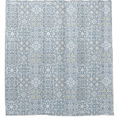 Mediterranean Tiles, Moroccan, Majolica, Azulejo Douchegordijn (Voorkant)