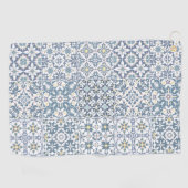Mediterranean Tiles, Moroccan, Majolica, Azulejo Golfhanddoek (Horizontaal)