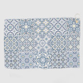 Mediterranean Tiles, Moroccan, Majolica, Azulejo Golfhanddoek (Horizontaal)