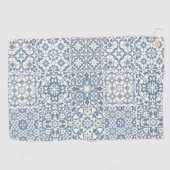 Mediterranean Tiles, Moroccan, Majolica, Azulejo Golfhanddoek (Horizontaal)