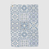 Mediterranean Tiles, Moroccan, Majolica, Azulejo Golfhanddoek (Voorkant)