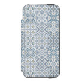 Mediterranean Tiles, Moroccan, Majolica, Azulejo Incipio iPhone Portemonnee Hoesje (Voorkant Agenda)