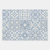 Mediterranean Tiles, Moroccan, Majolica, Azulejo Inpakpapier Vel (Voorkant 2)