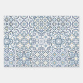 Mediterranean Tiles, Moroccan, Majolica, Azulejo Inpakpapier Vel (Voorkant 2)