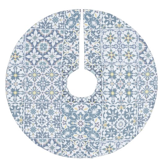 Mediterranean Tiles, Moroccan, Majolica, Azulejo Kerstboom Rok (Voorkant)