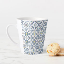 Mediterranean Tiles, Moroccan, Majolica, Azulejo Latte Mok