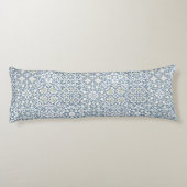 Mediterranean Tiles, Moroccan, Majolica, Azulejo Lichaamskussen (Achterkant)