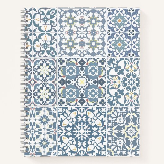 Mediterranean Tiles, Moroccan, Majolica, Azulejo Notitieboek (Voorkant)