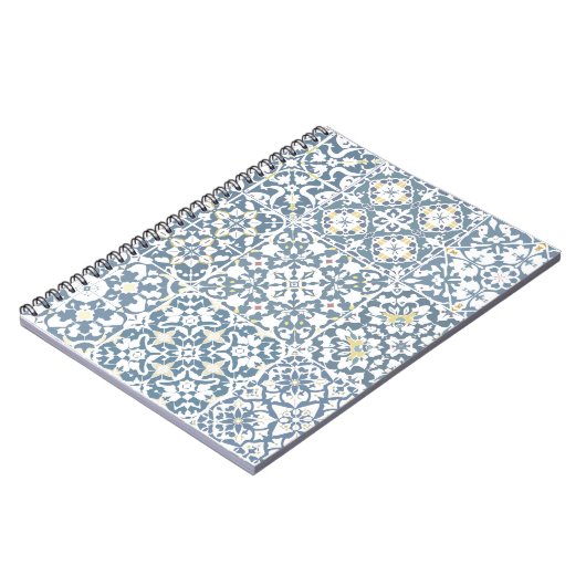 Mediterranean Tiles, Moroccan, Majolica, Azulejo Notitieboek (Linkerzijde)