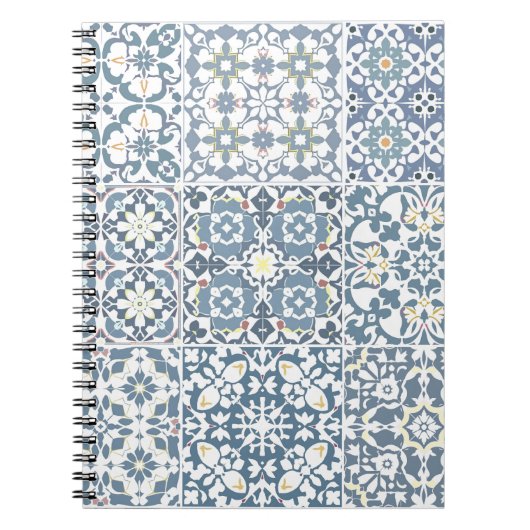 Mediterranean Tiles, Moroccan, Majolica, Azulejo Notitieboek (Voorkant)