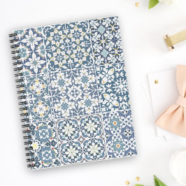 Mediterranean Tiles, Moroccan, Majolica, Azulejo Notitieboek