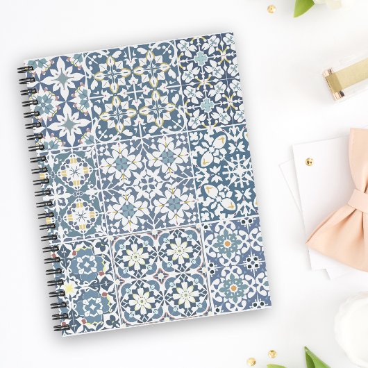 Mediterranean Tiles, Moroccan, Majolica, Azulejo Notitieboek