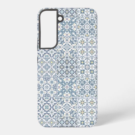 Mediterranean Tiles, Moroccan, Majolica, Azulejo Samsung Galaxy Hoesje (Achterkant)