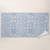 Mediterranean Tiles, Moroccan, Majolica, Azulejo Strandlaken (Voorkant)