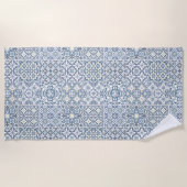 Mediterranean Tiles, Moroccan, Majolica, Azulejo Strandlaken (Voorkant)