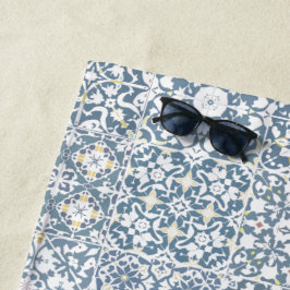 Mediterranean Tiles, Moroccan, Majolica, Azulejo Strandlaken