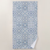 Mediterranean Tiles, Moroccan, Majolica, Azulejo Strandlaken (Voorkant)