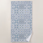 Mediterranean Tiles, Moroccan, Majolica, Azulejo Strandlaken (Voorkant)