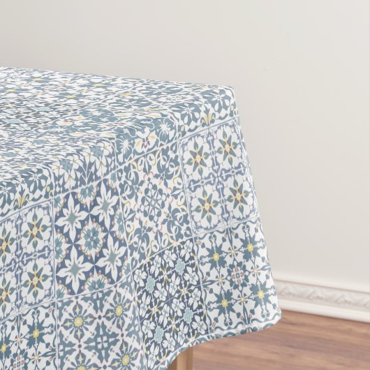 Mediterranean Tiles, Moroccan, Majolica, Azulejo Tafelkleed (Voorbeeld)