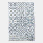 Mediterranean Tiles, Moroccan, Majolica, Azulejo Theedoek (Verticaal)