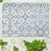 Mediterranean Tiles, Moroccan, Majolica, Azulejo Theedoek (Gevouwen)