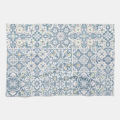 Mediterranean Tiles, Moroccan, Majolica, Azulejo Theedoek (Horizontaal)