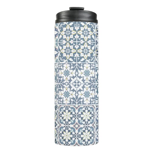 Mediterranean Tiles, Moroccan, Majolica, Azulejo Thermosbeker (Voorkant)