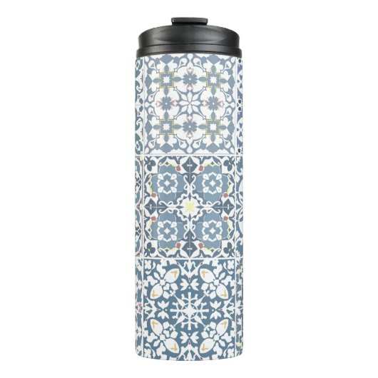 Mediterranean Tiles, Moroccan, Majolica, Azulejo Thermosbeker (Voorkant)