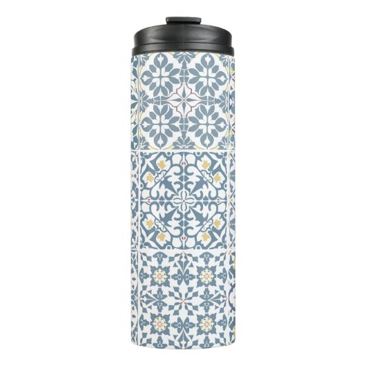 Mediterranean Tiles, Moroccan, Majolica, Azulejo Thermosbeker (Voorkant)