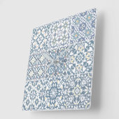 Mediterranean Tiles, Moroccan, Majolica, Azulejo Vierkante Klok (Hoek)