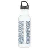 Mediterranean Tiles, Moroccan, Majolica, Azulejo Waterfles (Achterkant)