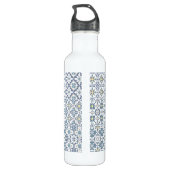 Mediterranean Tiles, Moroccan, Majolica, Azulejo Waterfles (Achterkant)