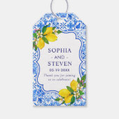 Mediterranean Tiles Summer Wedding Cadeaulabel (Voorkant)