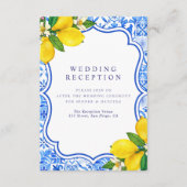 Mediterranean Tiles -Summer Wedding with Lemons Informatiekaartje (Voorkant)