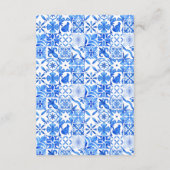 Mediterranean Tiles -Summer Wedding with Lemons Informatiekaartje (Achterkant)