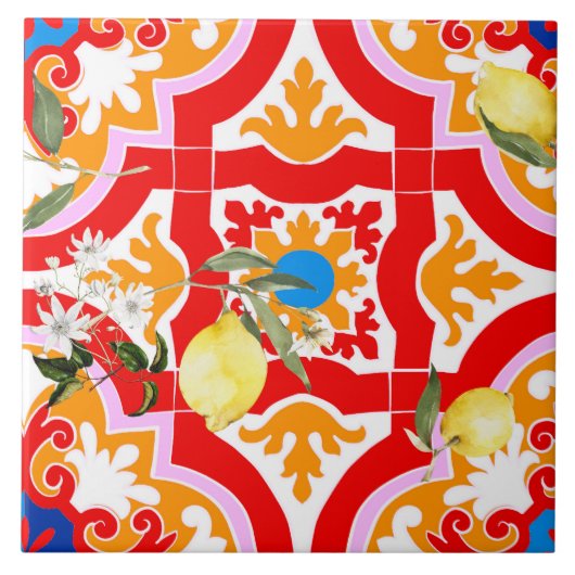 Mediterranean tiles tegeltje (Voorkant)