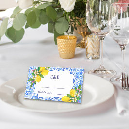 Mediterranean Tiles - Wedding with Citrus Touches Plaatskaartje