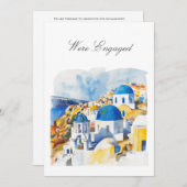 Mediterranean Verloving Announcement Kaart (Voorkant / Achterkant)