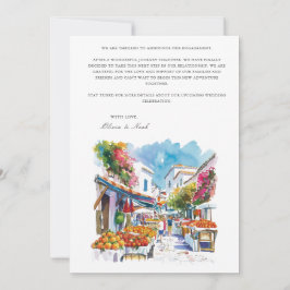 Mediterranean Verloving Announcement Kaart