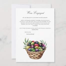 Mediterranean Verloving Announcement Kaart