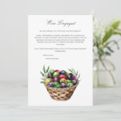 Mediterranean Verloving Announcement Kaart (Staand voorkant)