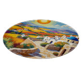 Mediterranean Village Painting Snijplank (Hoek)