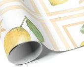 Mediterrenean Citrus Lemon pattern Cadeaupapier (Rol Hoek)
