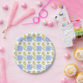 Mediterrenean Citrus Lemon pattern Papieren Bordje (Feest)