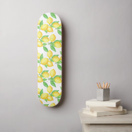 Mediterrenean Citrus Lemon pattern Persoonlijk Skateboard