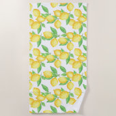 Mediterrenean Citrus Lemon pattern Strandlaken (Voorkant)