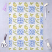 Mediterrenean Citrus Lemon pattern Tissuepapier (Craft)
