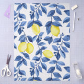 Mediterrenean Citrus Lemon pattern Tissuepapier (Craft)