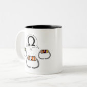 Meditterende weerstanden tweekleurige koffiemok (Voorkant links)